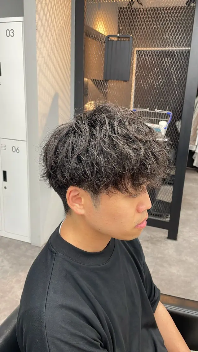 ショート パーマ ヘアアレンジ メンズ カット パーマ ⚡️王道メンズ⚡️ 北千住駅近!のヘアスタイル