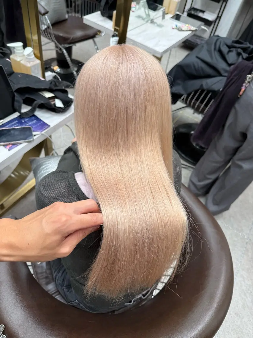 ロング カラー カット ヘアカラー トリートメント レイヤーダブルカラー KYONのヘアスタイル
