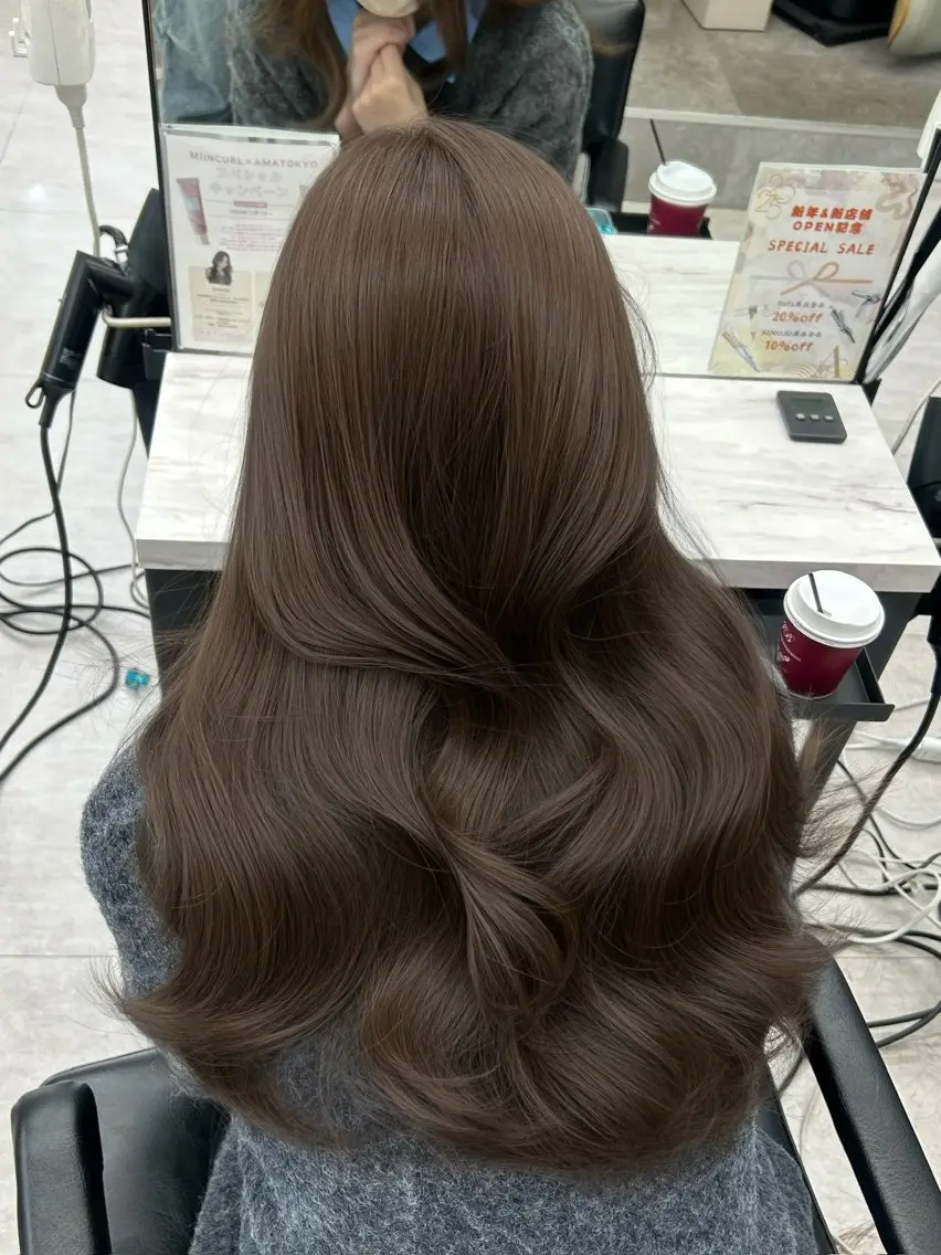 ロング カラー ヘアカラー トリートメント 透明感カラー 古山 結季🌙🖤のヘアスタイル
