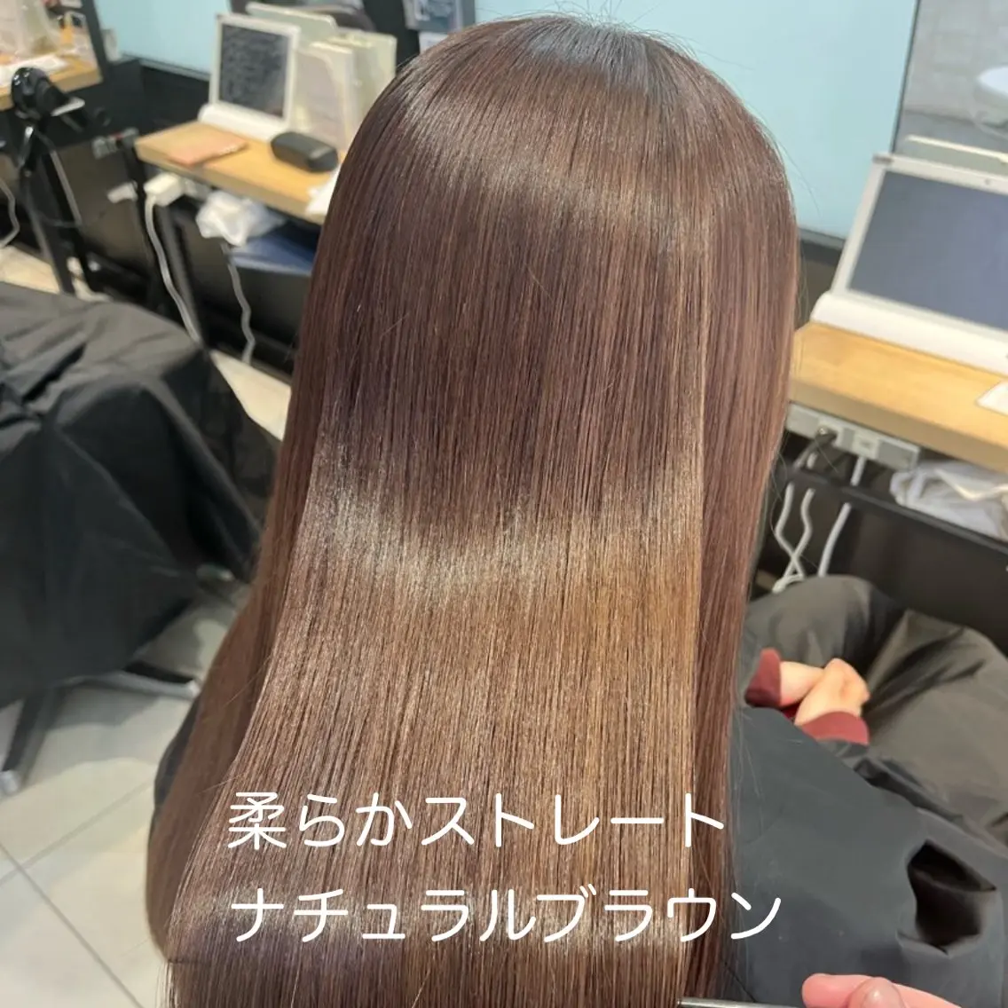 セミロング カラー カット ヘアカラー 縮毛矯正 ✨髪質改善カラー✨ ななみのヘアスタイル