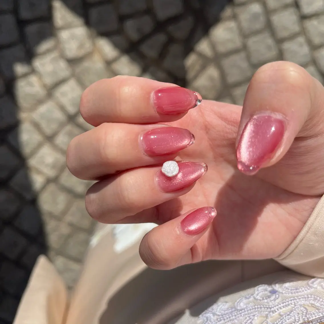 ネイル 氷ネイル・うるうるネイル マグネットネイル ハンドネイル ayaca ♡のネイルデザイン