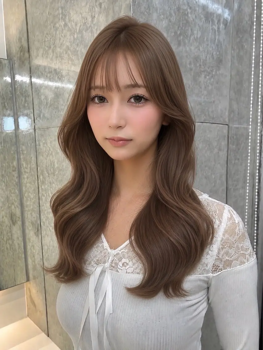 ロング カット ヘアカラー トリートメント 🤎透明感カラー/ suguru🤍のヘアスタイル