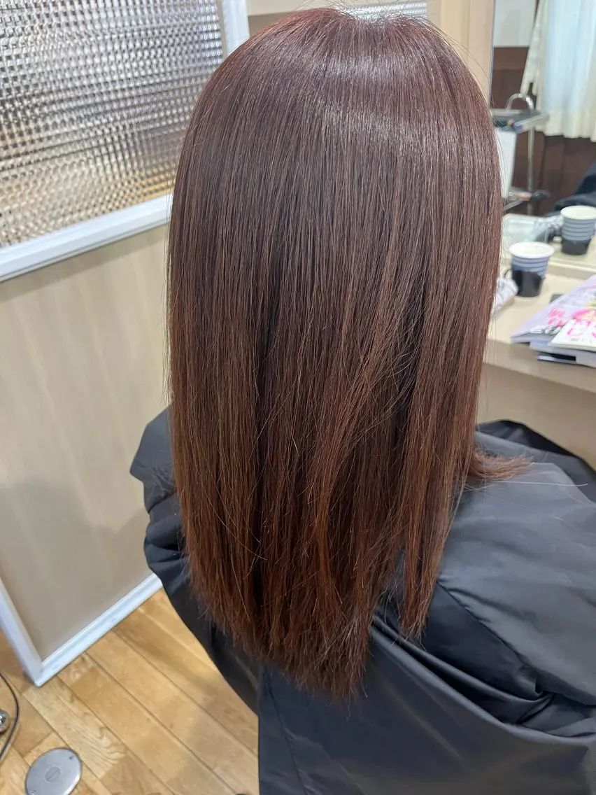 ロング カラー 鈴木 結のヘアスタイル