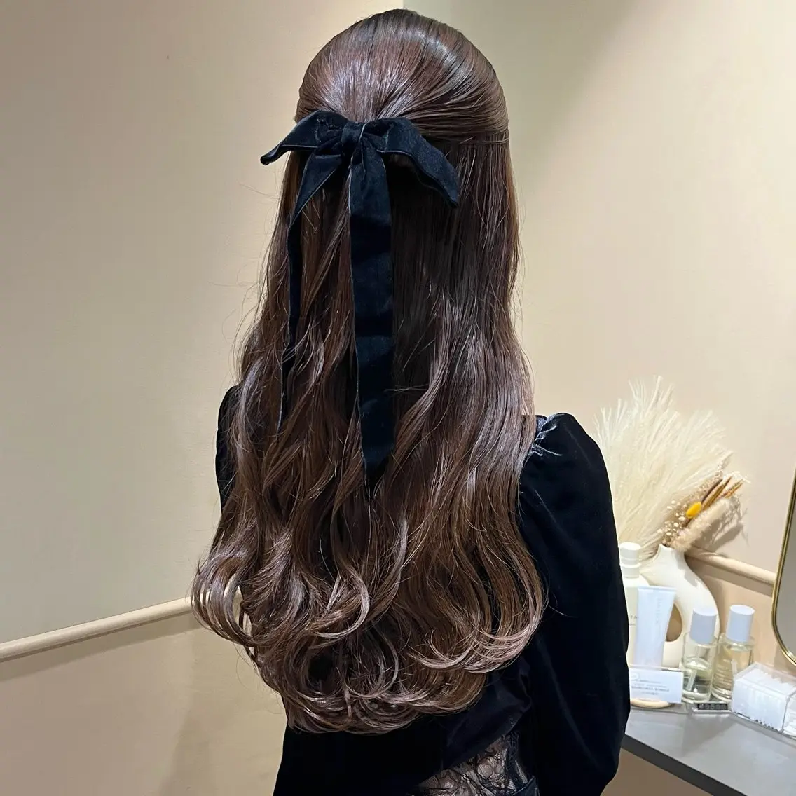 ロング ヘアアレンジ ハーフアップ 🫧tomoka 透明感カラー🫧のヘアスタイル