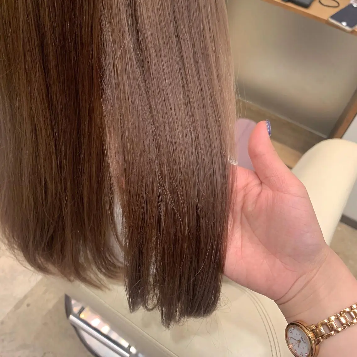 セミロング 【完全個室】髪質改善 暖色カラー/山崎唯奈のヘアスタイル