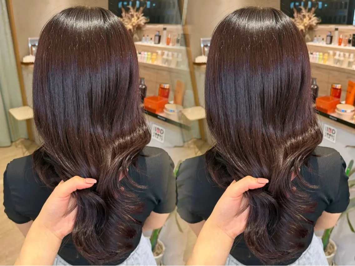 ミディアム ヘアカラー 艶カラー💗/縮毛矯 正/Momokaのヘアスタイル