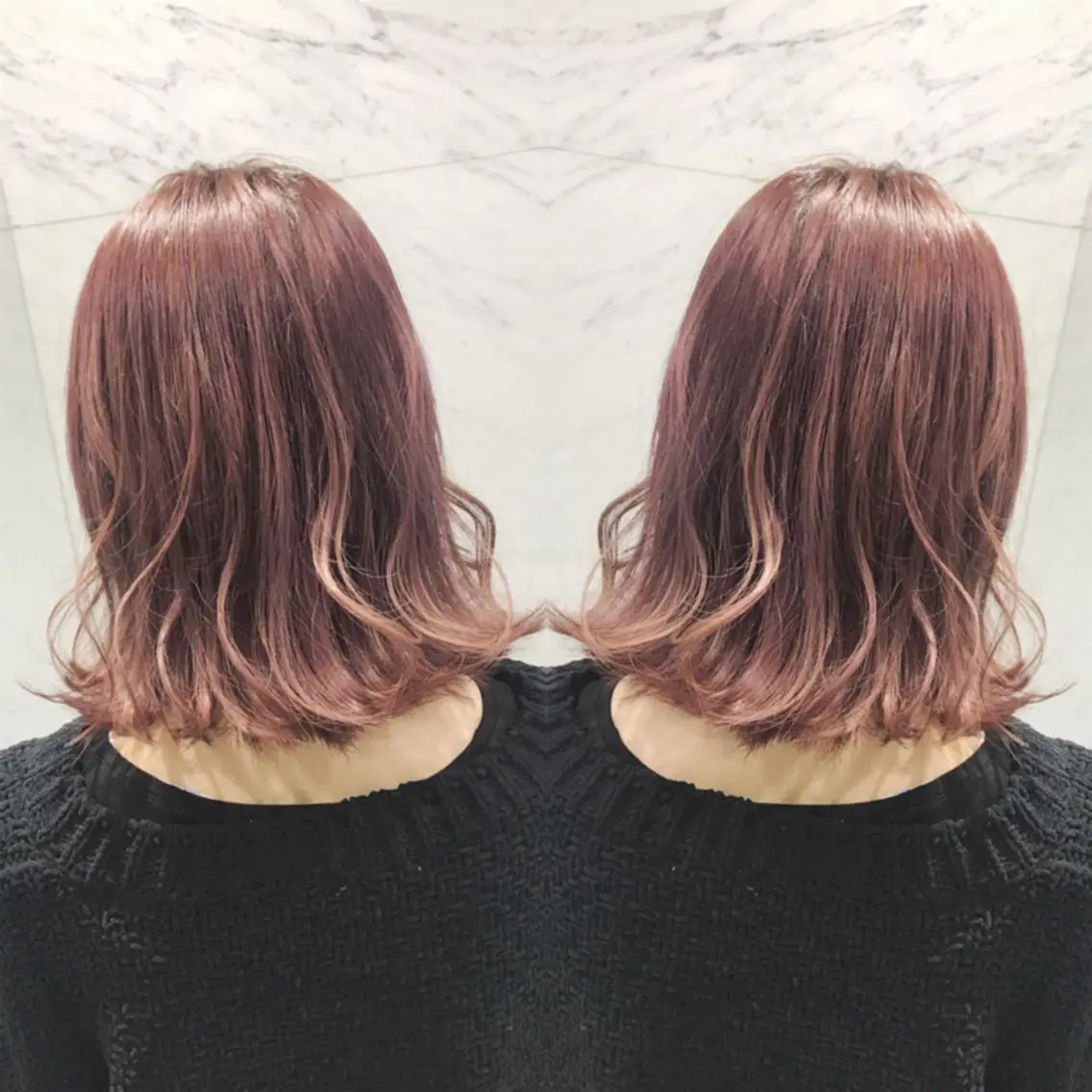 ミディアム カラー ヘアカラー 重政 和樹のヘアスタイル