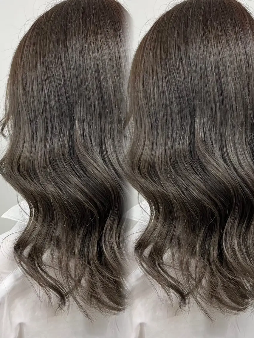 カラー 透明感カラー グレージュ オリーブグレージュ オリーブグレー カット ヘアカラー 🦋モデル募集🦋 Anzuのヘアスタイル