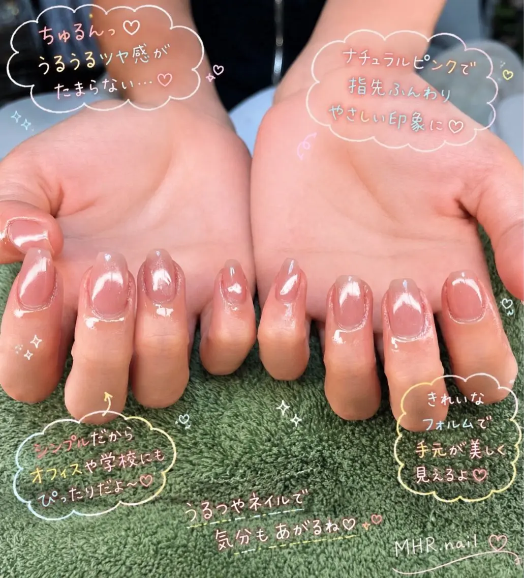 ネイル 長さ出し ミラーネイル ハンドネイル MHR nailのネイルデザイン