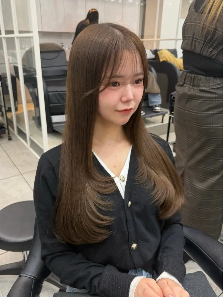 ロング カット ヘアカラー トリートメント 艶髪/縮毛矯正/ Core mikuaのヘアスタイル