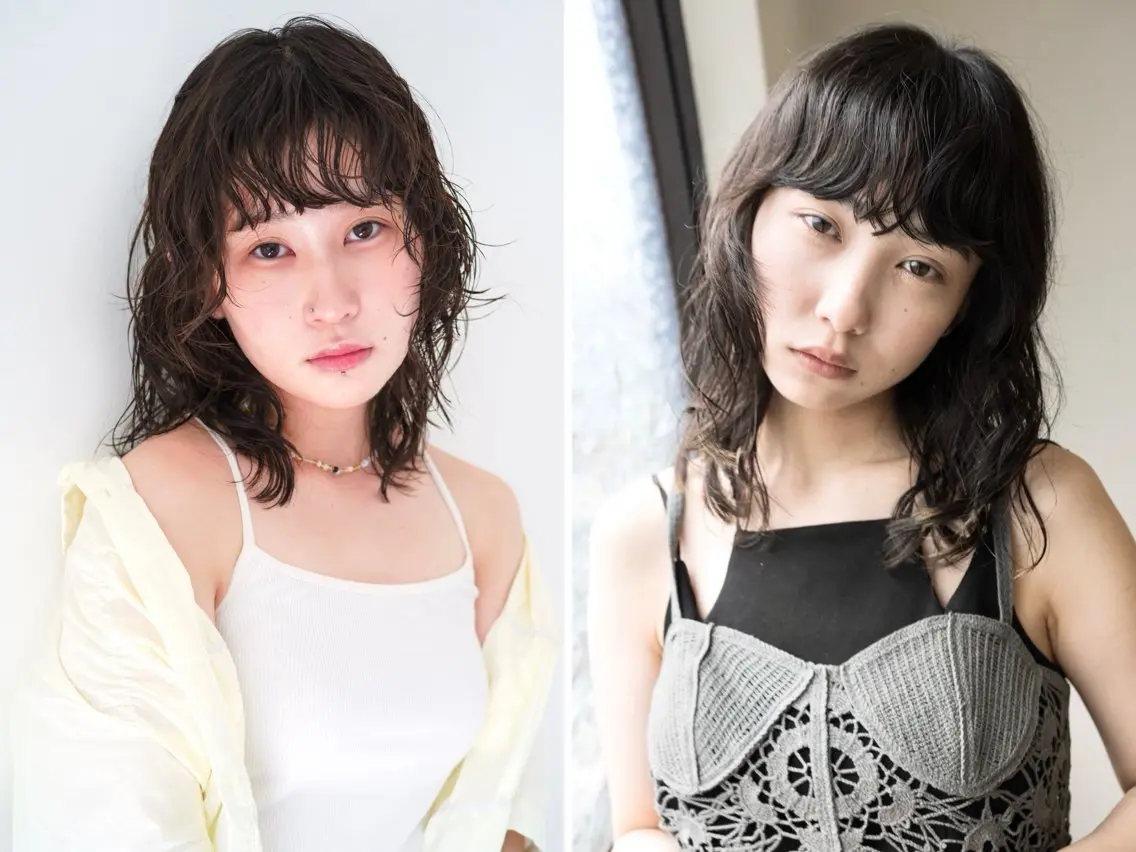 ミディアム カラー パーマ ミディアムパーマ カット パーマ トリートメント tetohair 森田浩平のヘアスタイル
