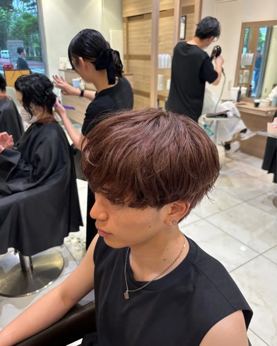 カラー メンズ カット ヘアカラー 🫧韓国レイヤー🫧 山本 侑平のヘアスタイル