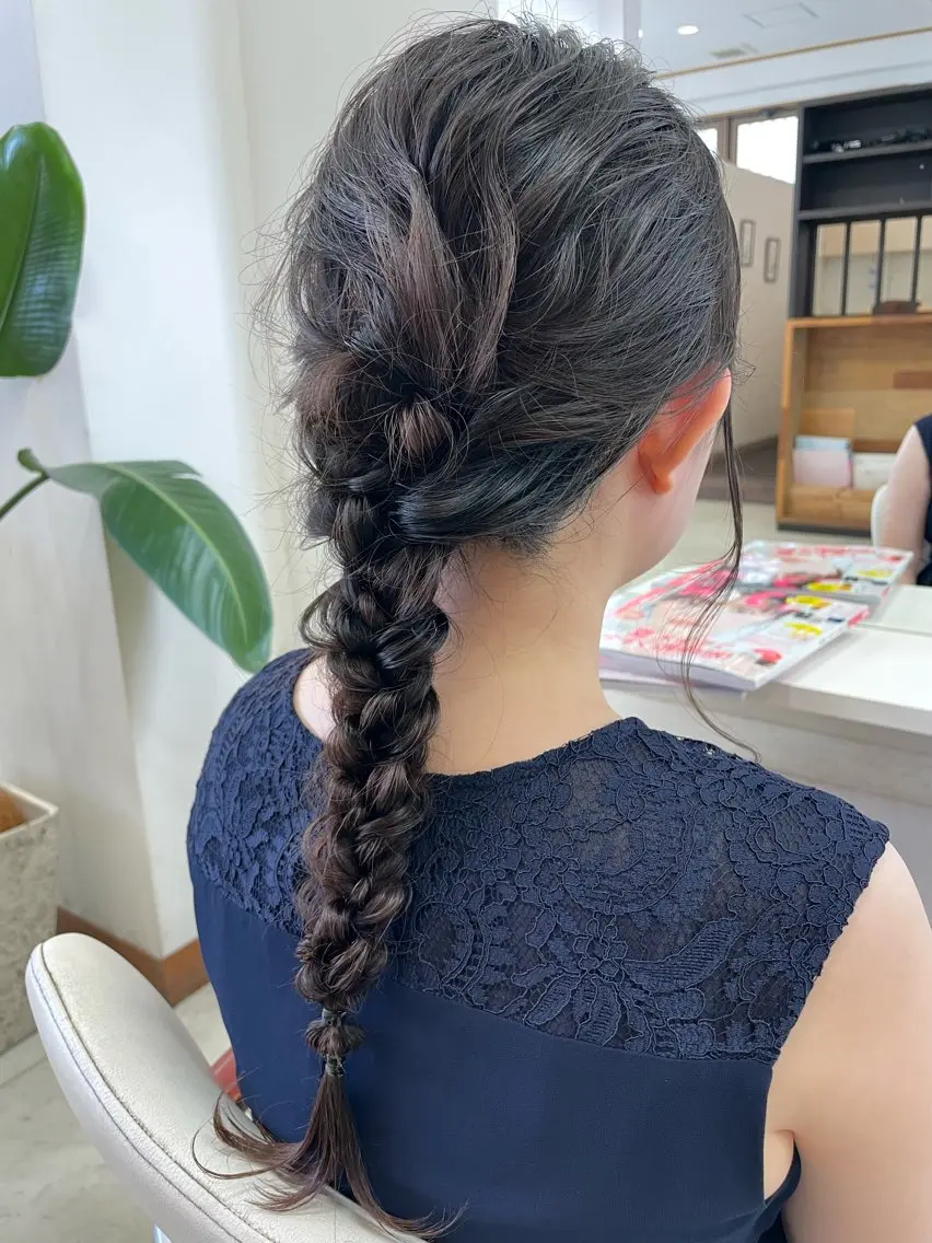 ロング ヘアアレンジ 結婚式・ブライダル ヘアセット いけだ ゆうのヘアスタイル