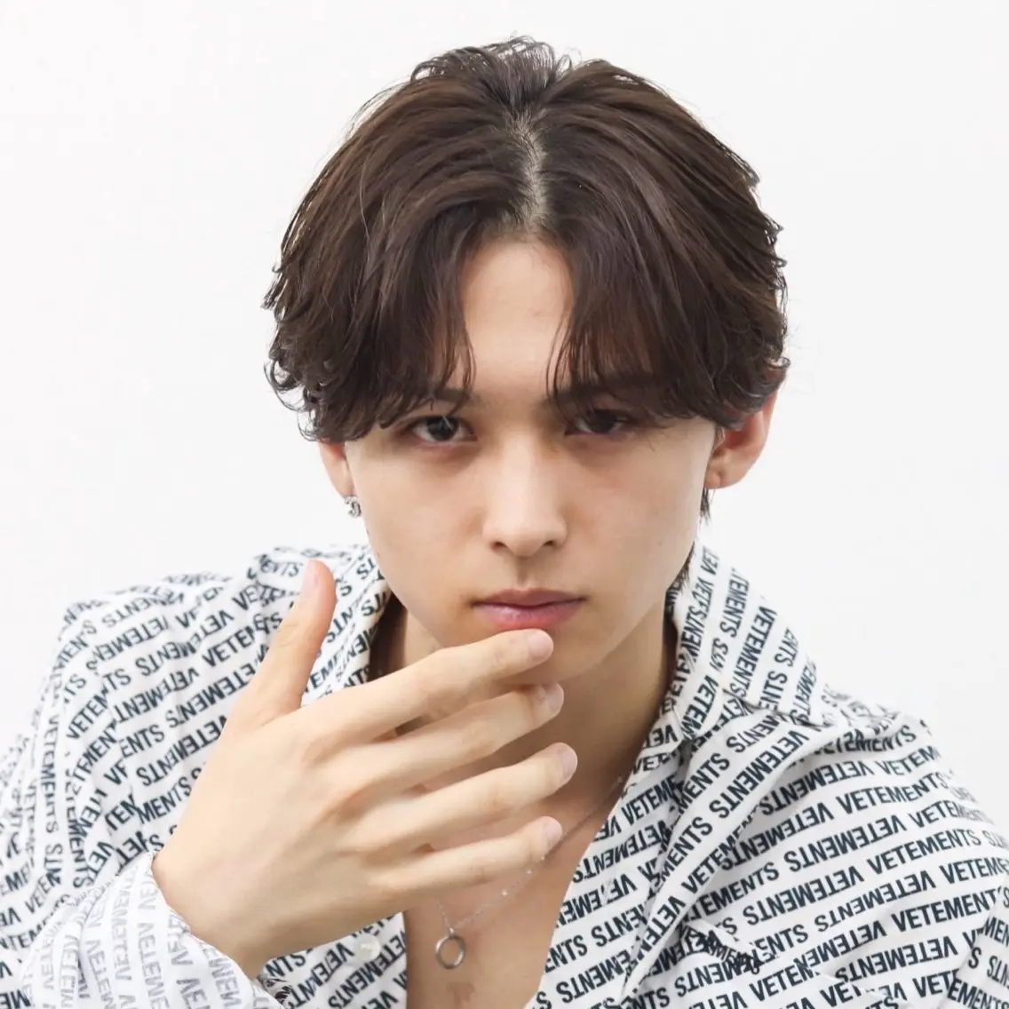 ショート カラー パーマ メンズ ヘアカラー 木代 ひめりのヘアスタイル