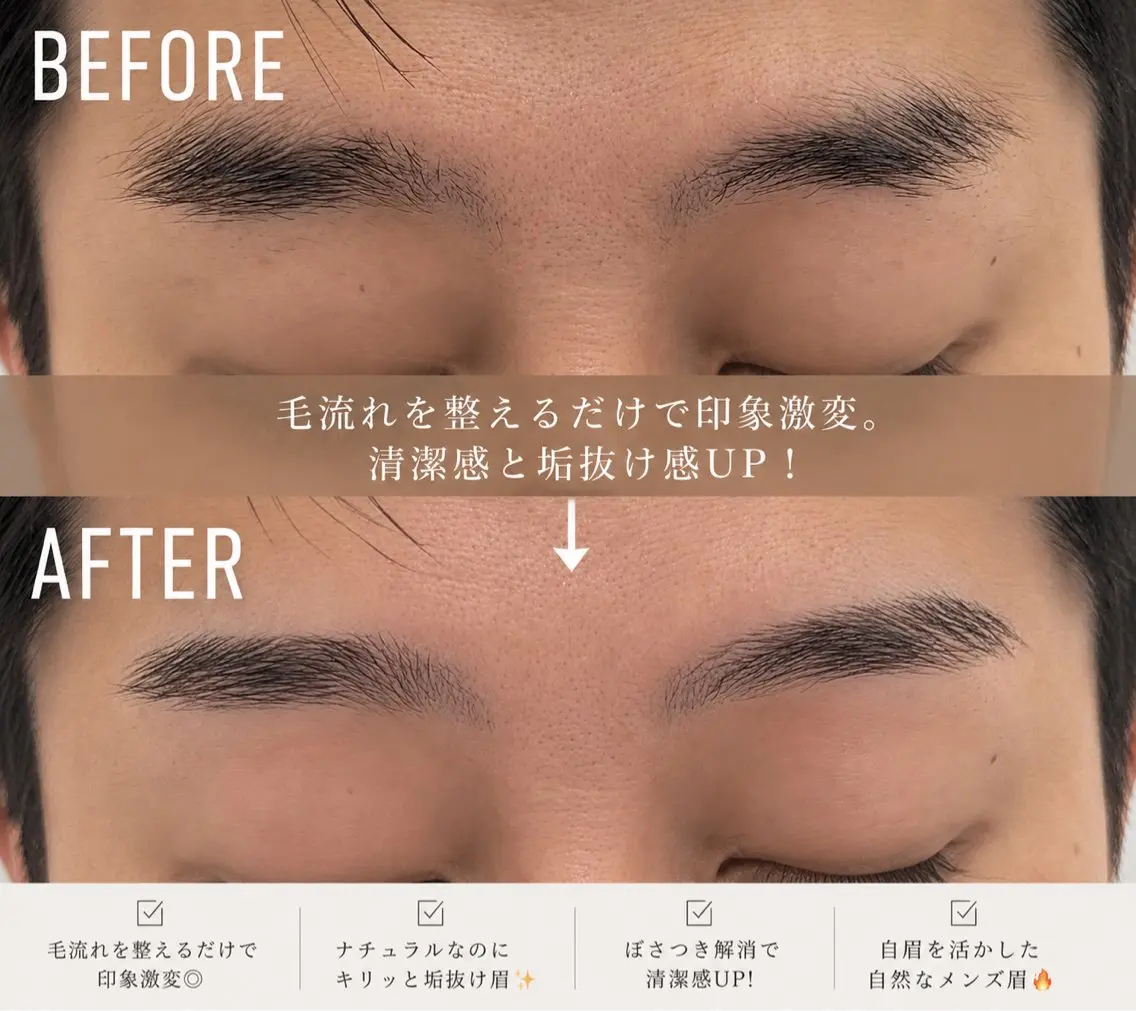 アイブロウ メンズアイブロウ ワックス脱毛 眉カット その他(アイブロウ) メンズ眉毛専門⚡ Kokonaの眉毛・アイブロウイメージ