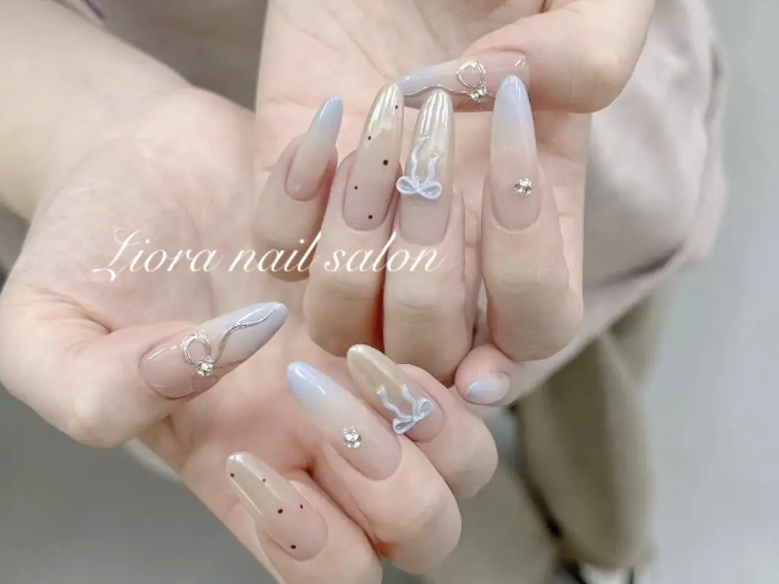 ネイル チークネイル フットネイル フレンチネイル ジェルネイル ガーリー ハンドネイル JUN Lioraネイルのネイルデザイン