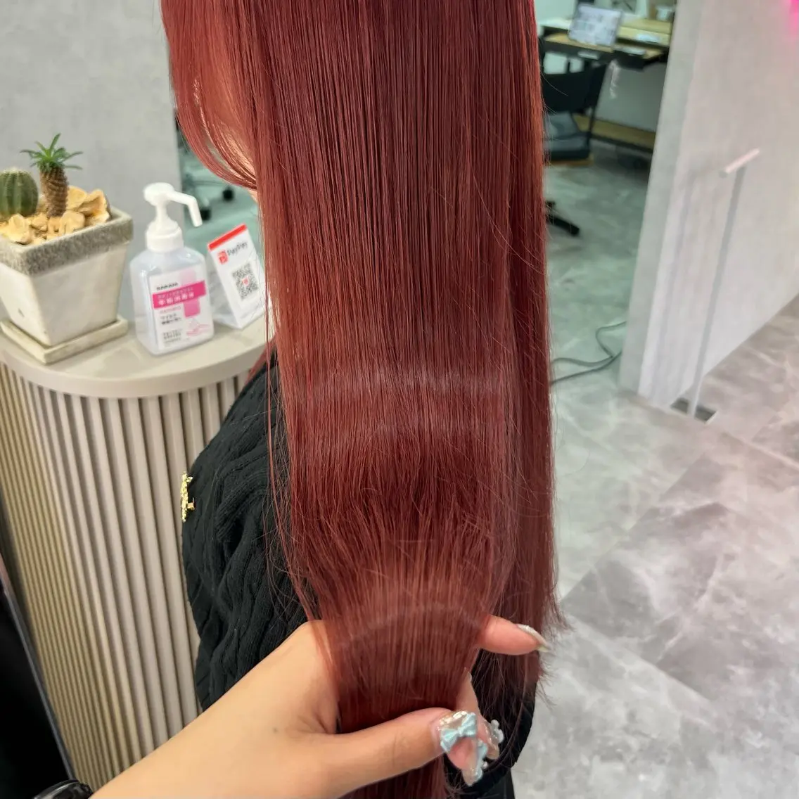 ロング カット ヘアカラー トリートメント 岸下 理緒のヘアスタイル