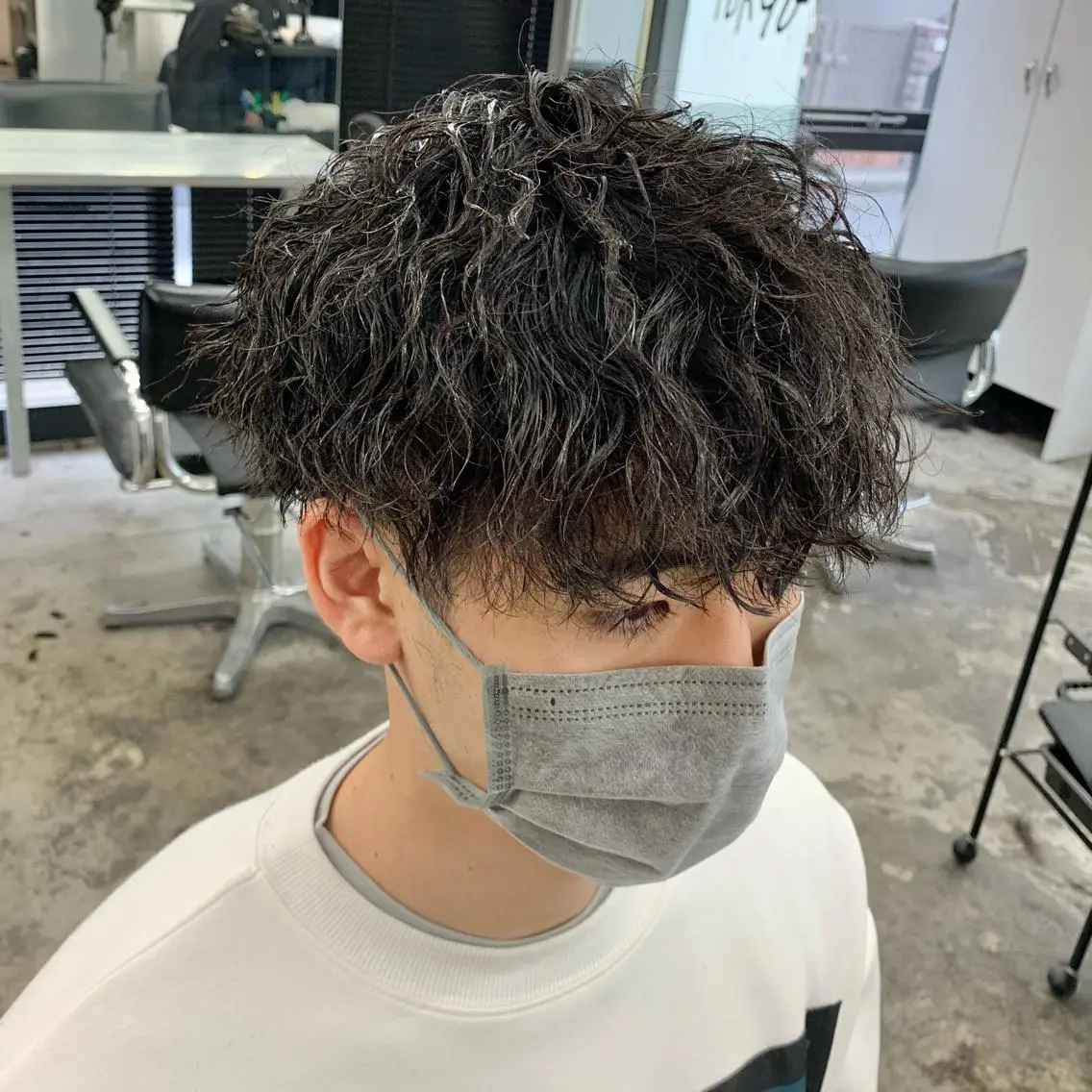 ショート パーマ メンズ マッシュ カット パーマ メンズ特化美容師/ 藤戸 椋のヘアスタイル