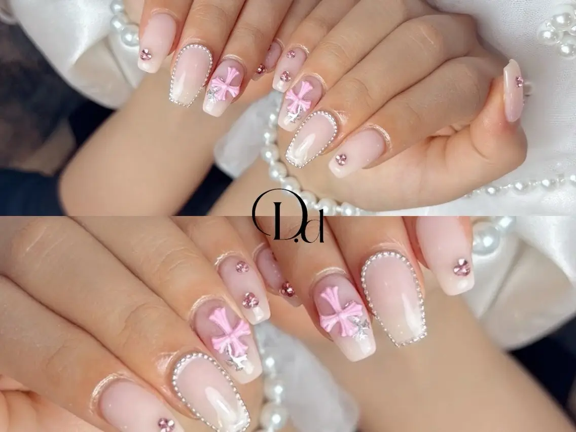 ネイル フットネイル フレンチネイル ジェルネイル ガーリー グラデーション D.d Nail Moeのネイルデザイン