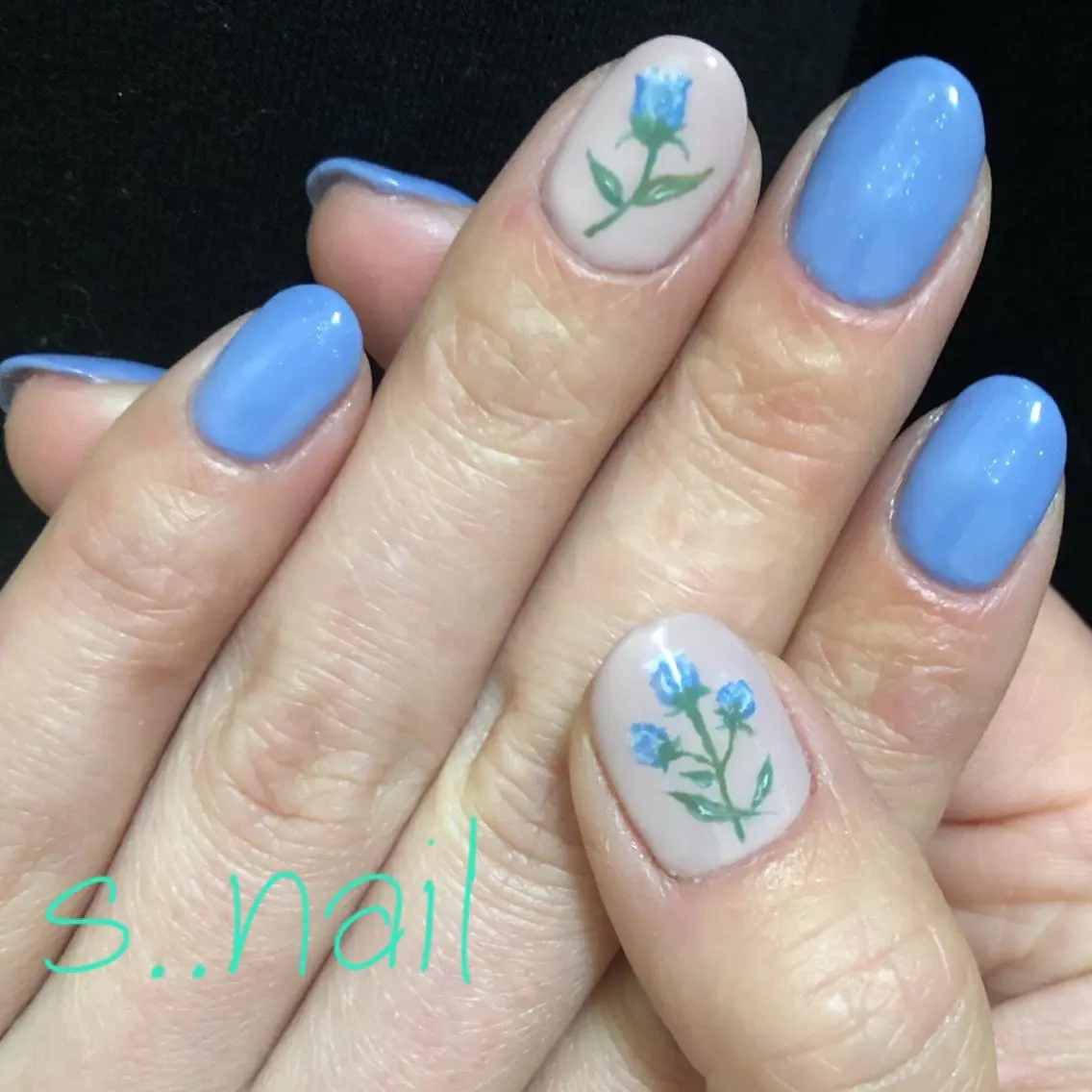 ネイル アートネイル ブルー s..nail / MORITAのネイルデザイン