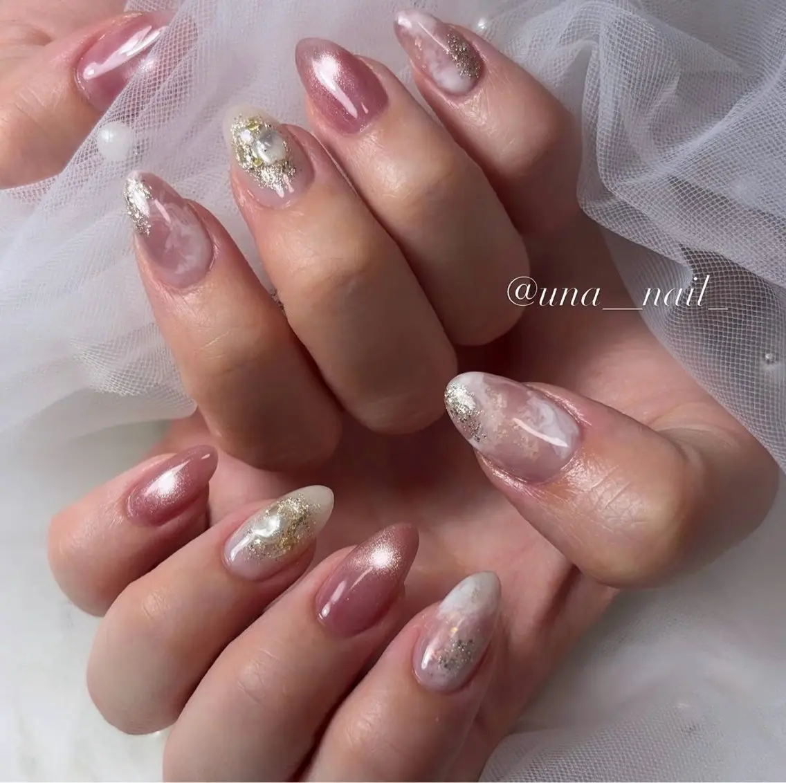ネイル マグネットネイル ハンドネイル nail salon unaのネイルデザイン