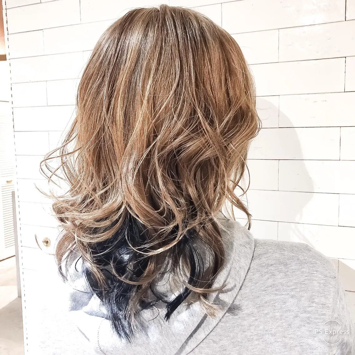 セミロング カラー ヘアアレンジ ヘアカラー レイヤー×ヘッドスパ ＊保田遥＊のヘアスタイル