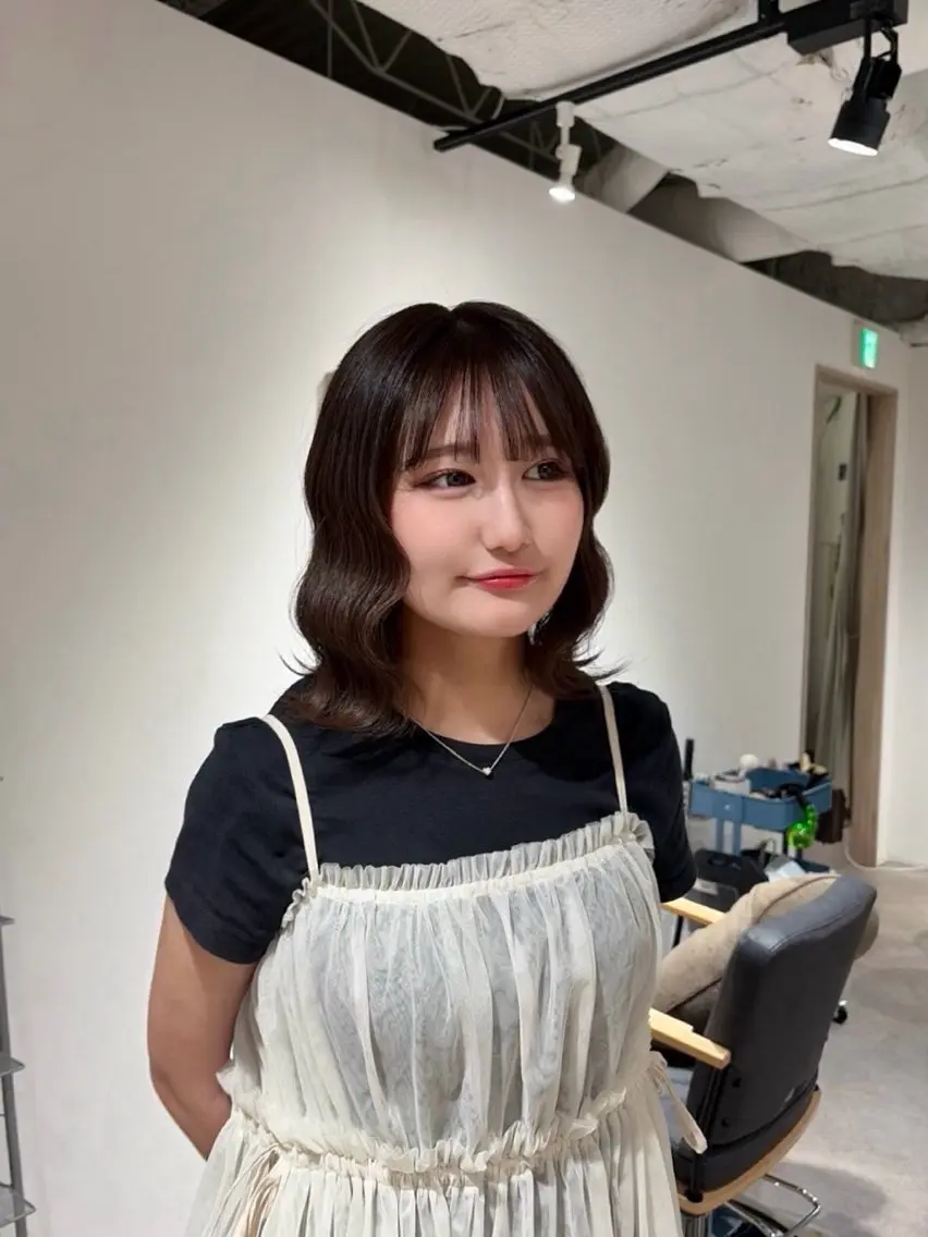 ミディアム カラー ヘアアレンジ ヘアカラー トリートメント SAAYA/ カラーモデル募集中のヘアスタイル