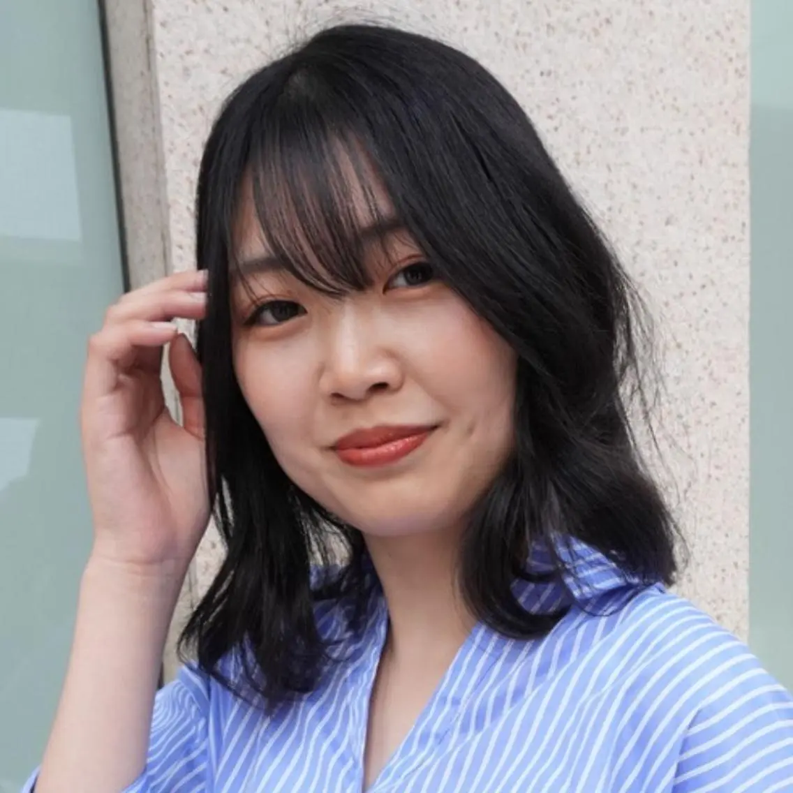 セミロング パーマ セミロングパーマ シースルーバング 小顔カット ❇️安達 優心❇️ レイヤー/艶髪特化のヘアスタイル