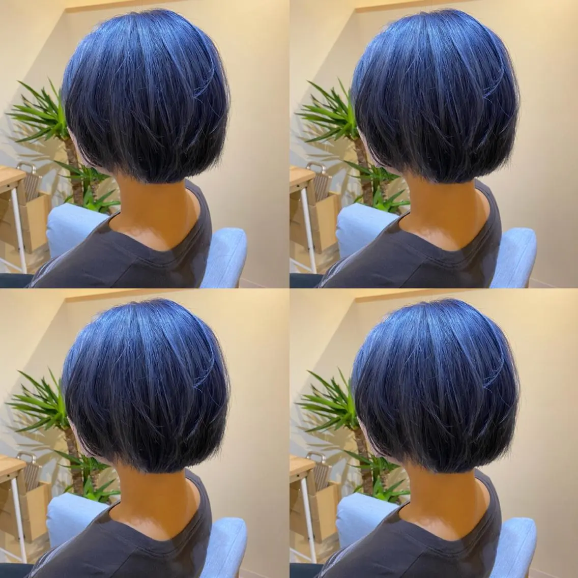 ショート カラー 金島 青のヘアスタイル