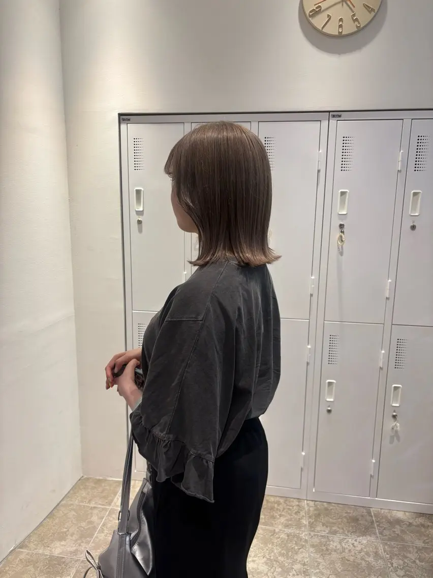 ミディアム カラー ヘアカラー 山本 愛永のヘアスタイル