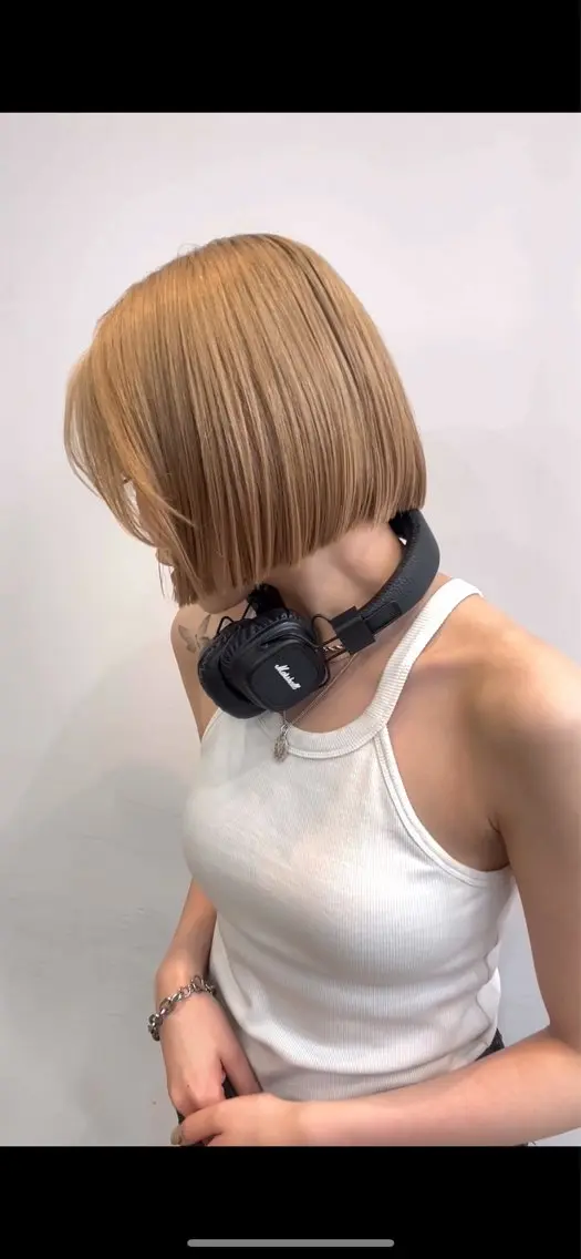 ショート カラー ボブ HINA🎀韓国ヘア エクステ/小顔カットのヘアスタイル