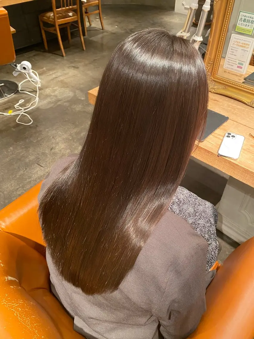 ロング カラー 髪質改善&縮毛矯正 カット/soyaのヘアスタイル