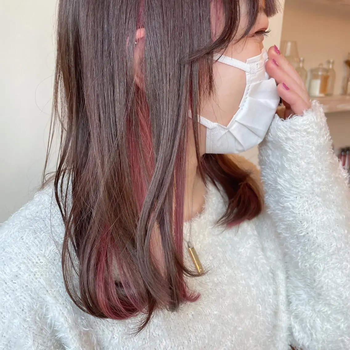ミディアム ヘアカラー ボブウルフ/ボブ Satsuki【名駅のヘアスタイル