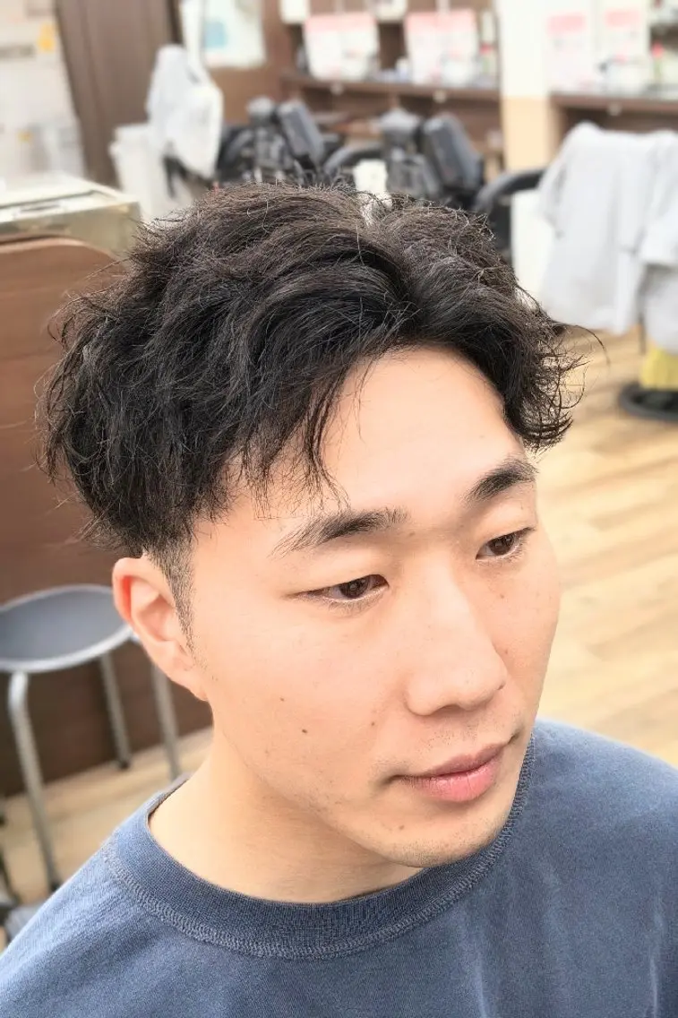 ショート パーマ 理容プラージュ燕三条 福井のヘアスタイル