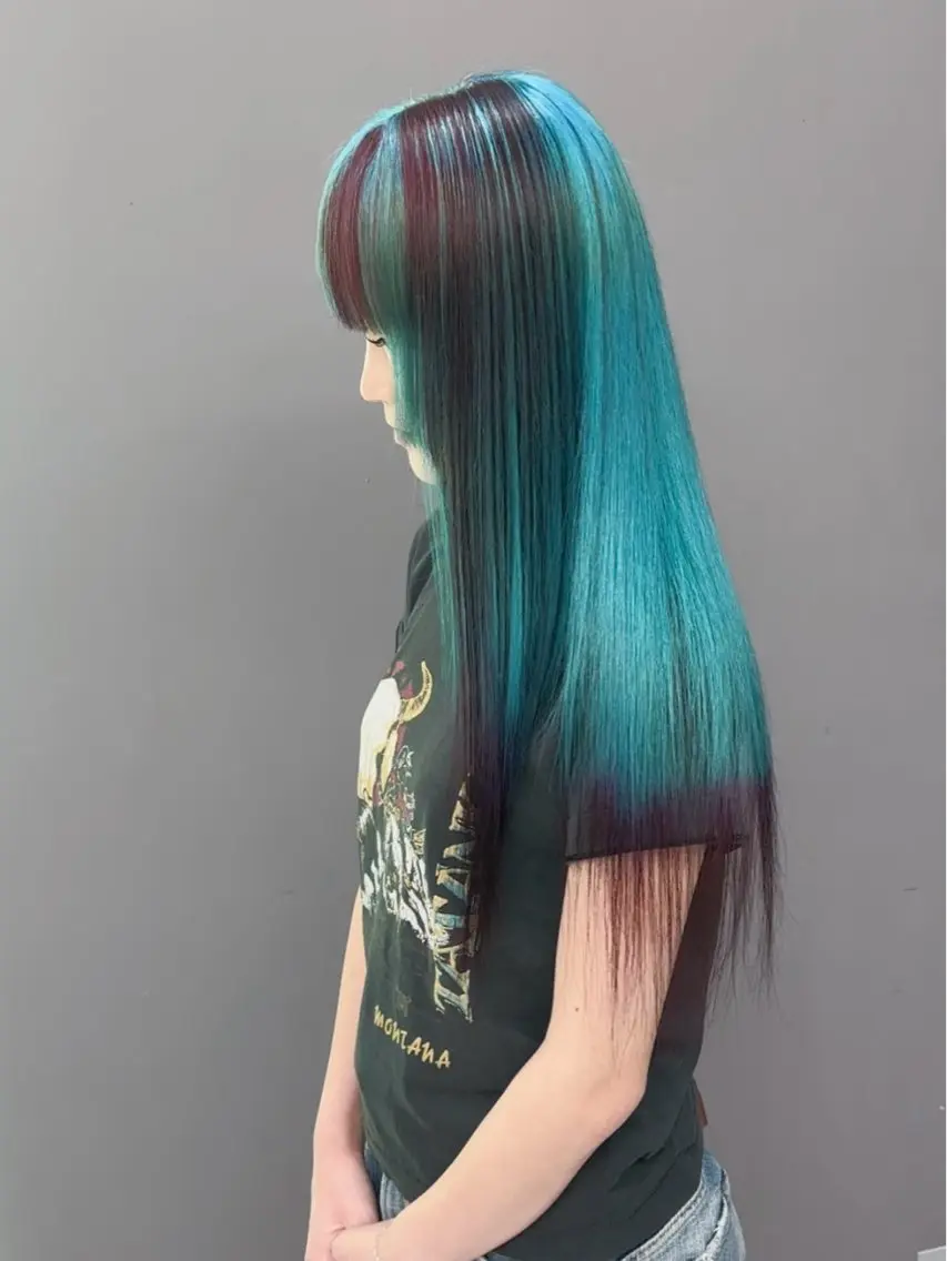 ロング カラー ヘアカラー デザインカラー /rioのヘアスタイル
