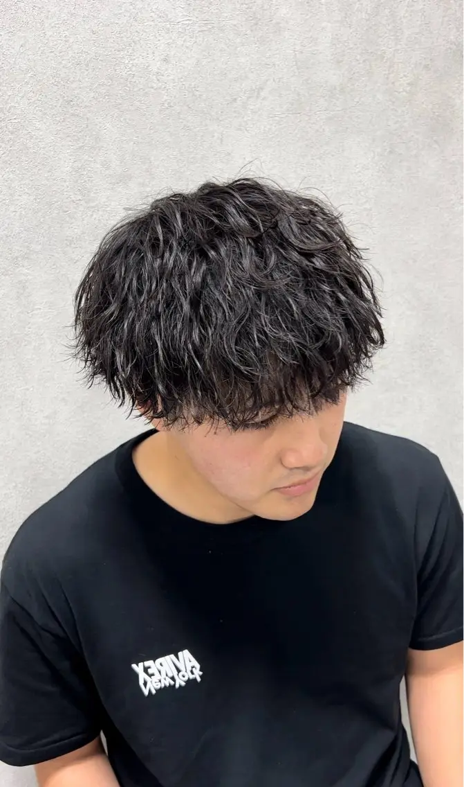 パーマ メンズ カット パーマ 【札幌メンズ特化】 つばさ🔥のヘアスタイル