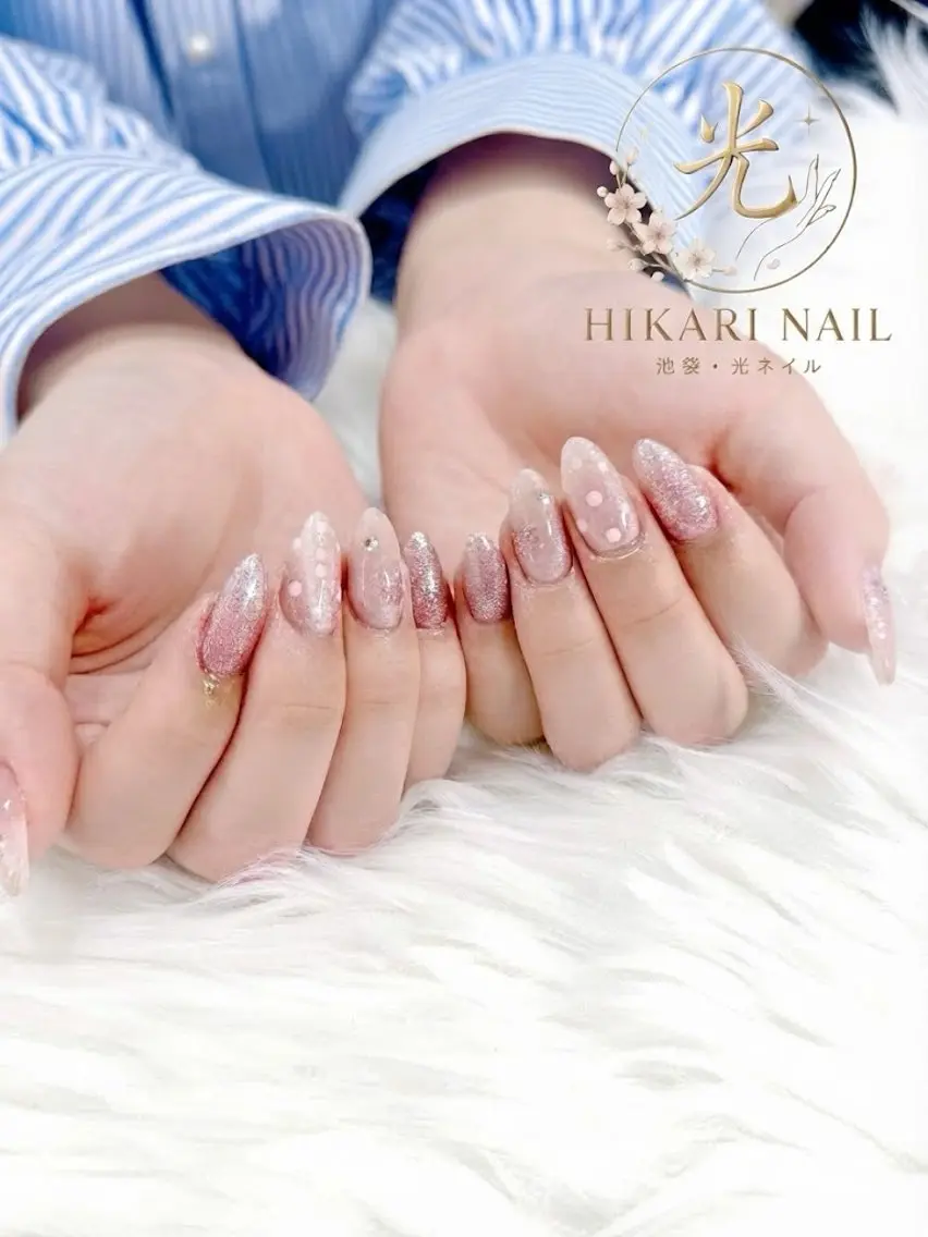 ネイル チークネイル 長さ出し フレンチネイル ガーリー ハロウィン ハンドネイル HikariNail Ikebukuroのネイルデザイン