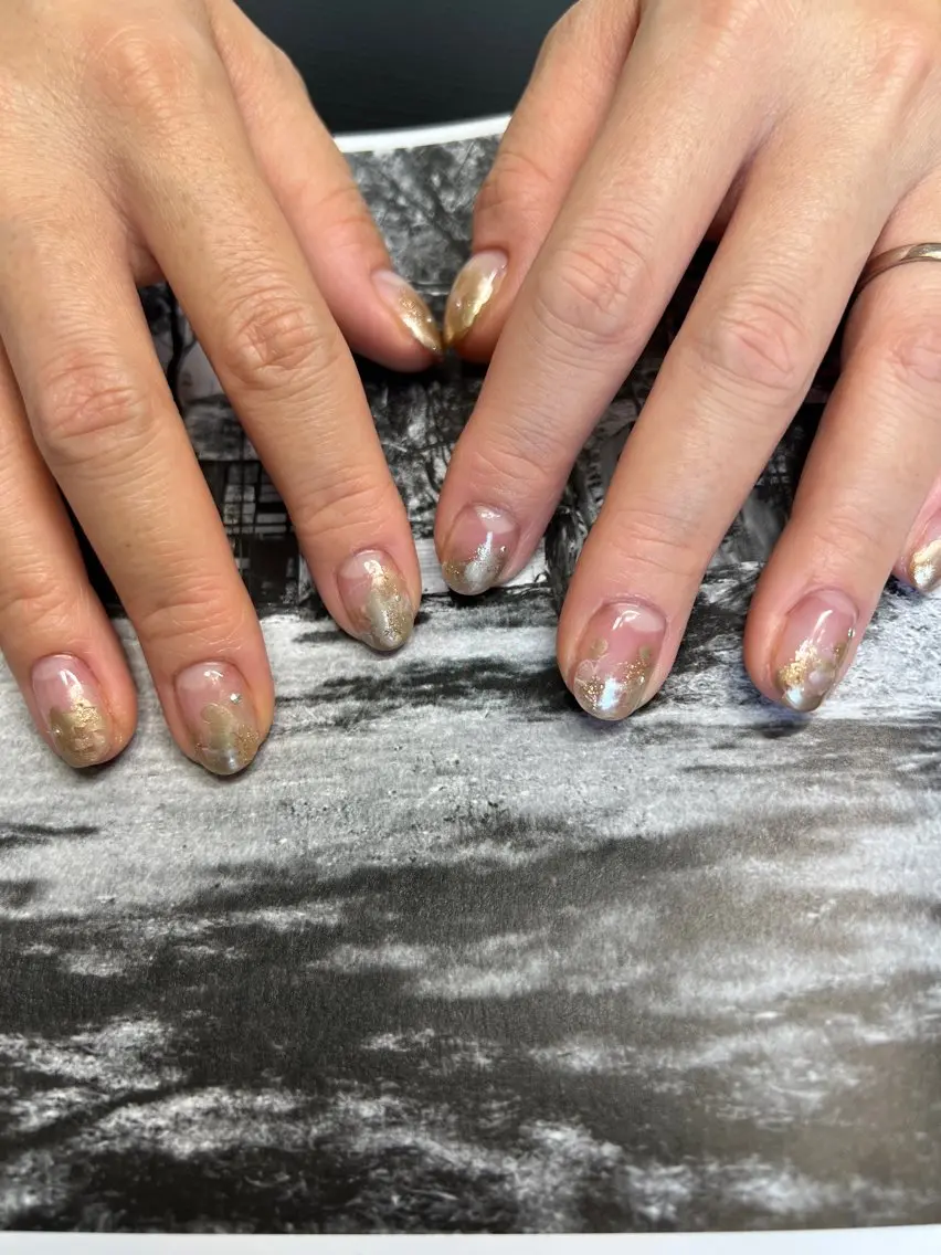 ネイル クリアネイル Ri.nail オクマトモカのネイルデザイン