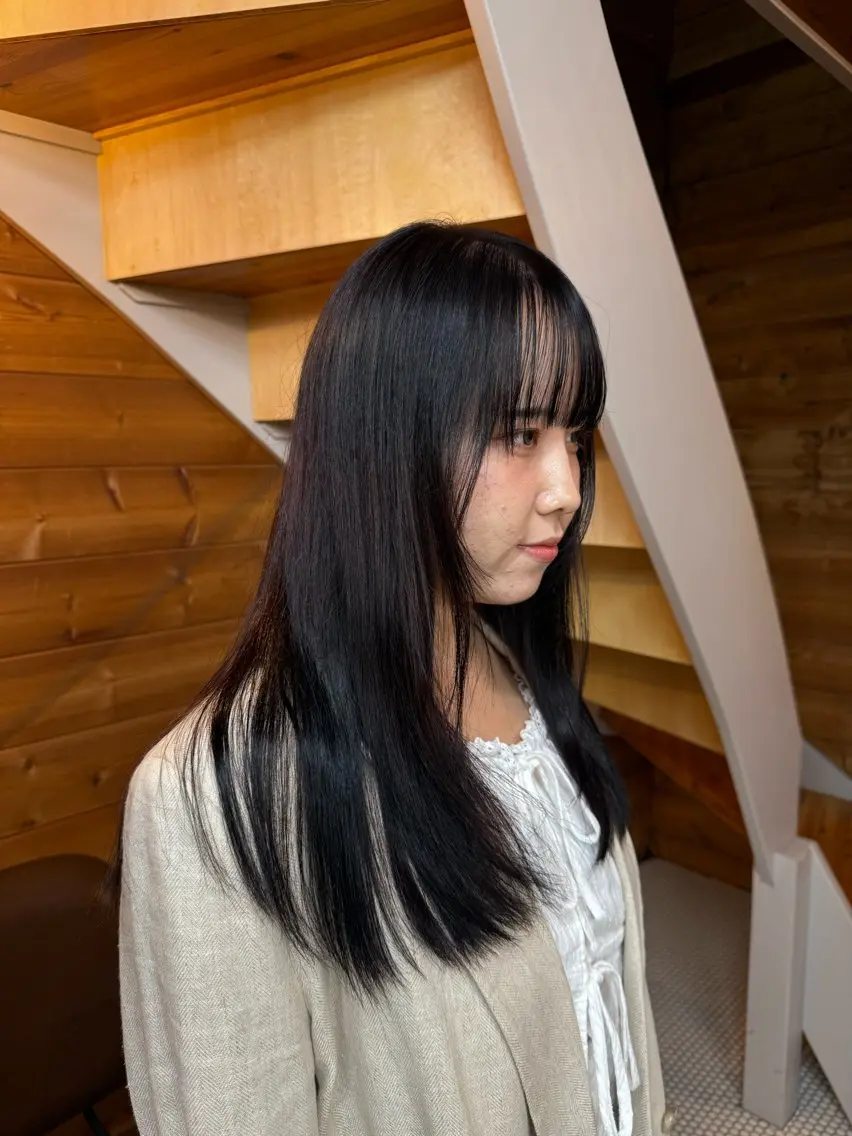 ロング カラー DEPT 西川もかのヘアスタイル