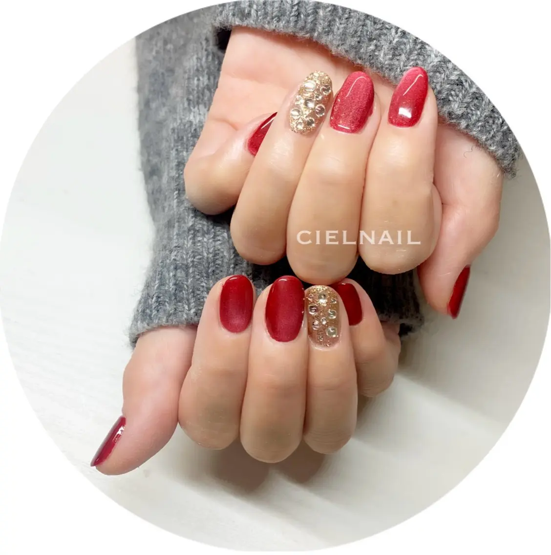 ミディアム ハンドネイル cielnail 祇園のネイルデザイン