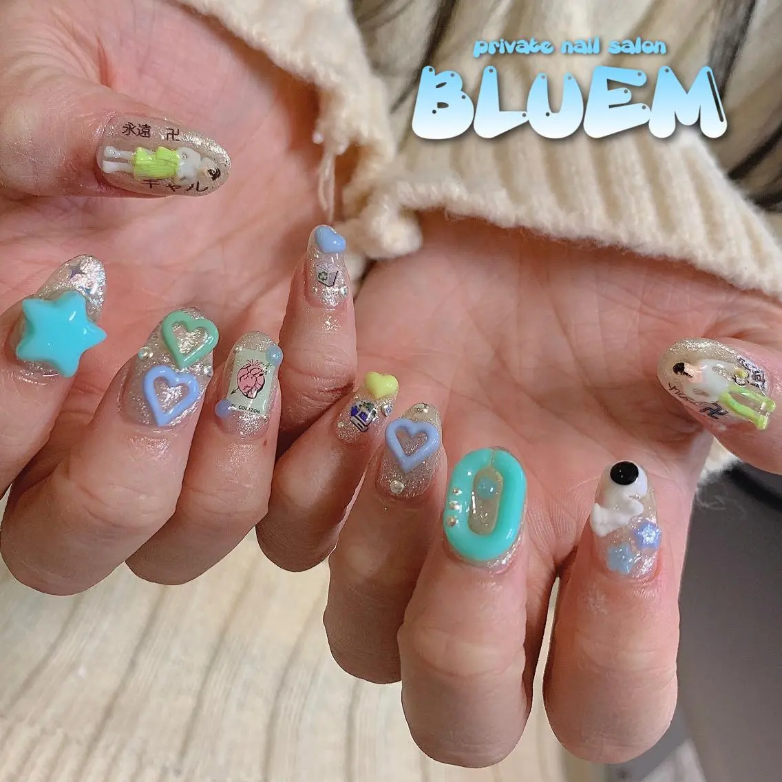 ネイル ハンドネイル BLUEM なな🐶のネイルデザイン