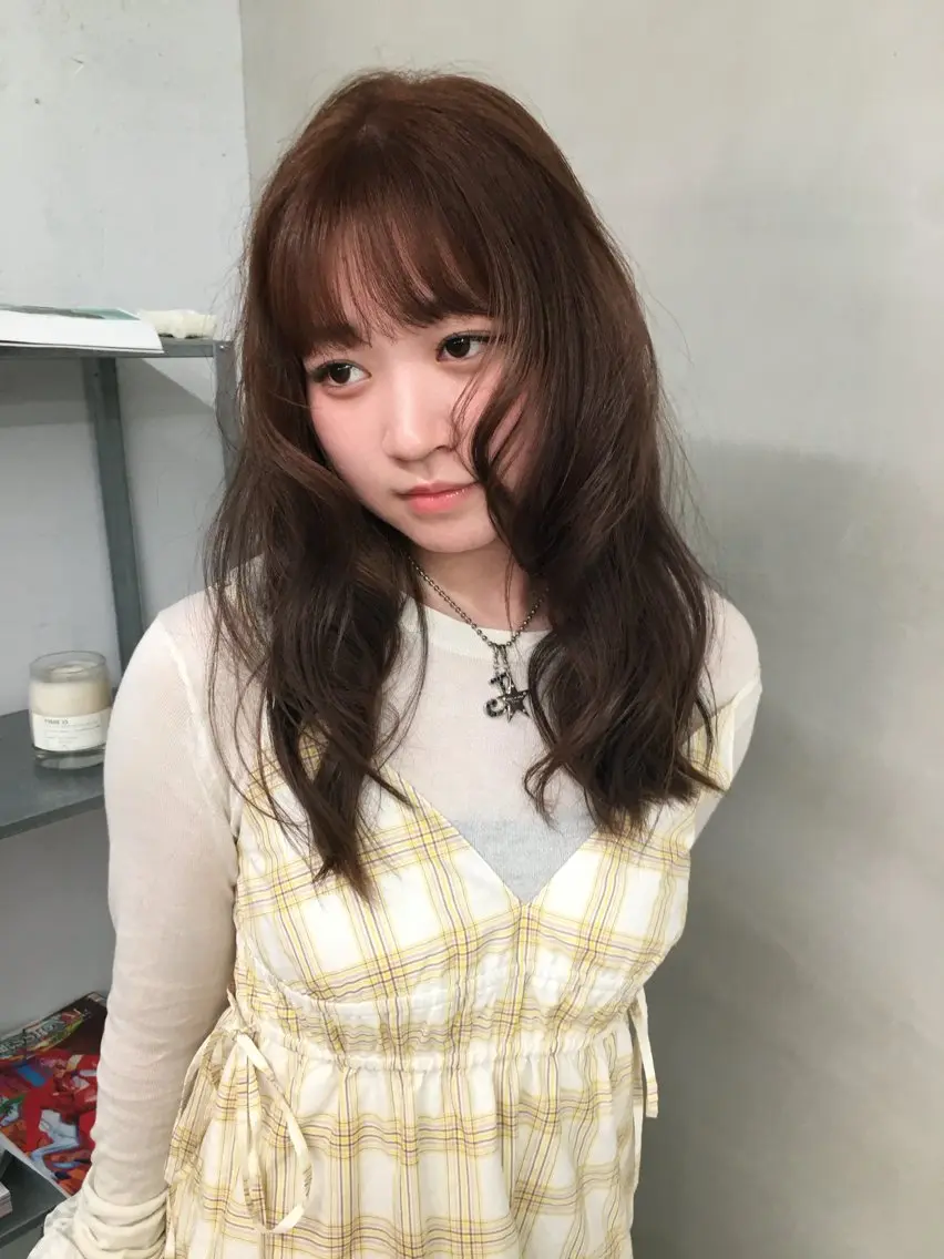 ロング カット ヘアカラー fev Rionのヘアスタイル