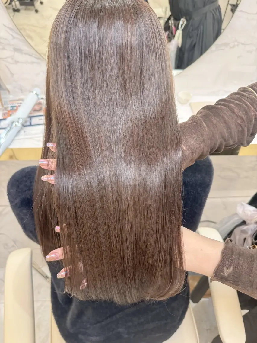 ロング カット ヘアカラー 縮毛矯正 トリートメント シンタニナオト /梅田茶屋町のヘアスタイル