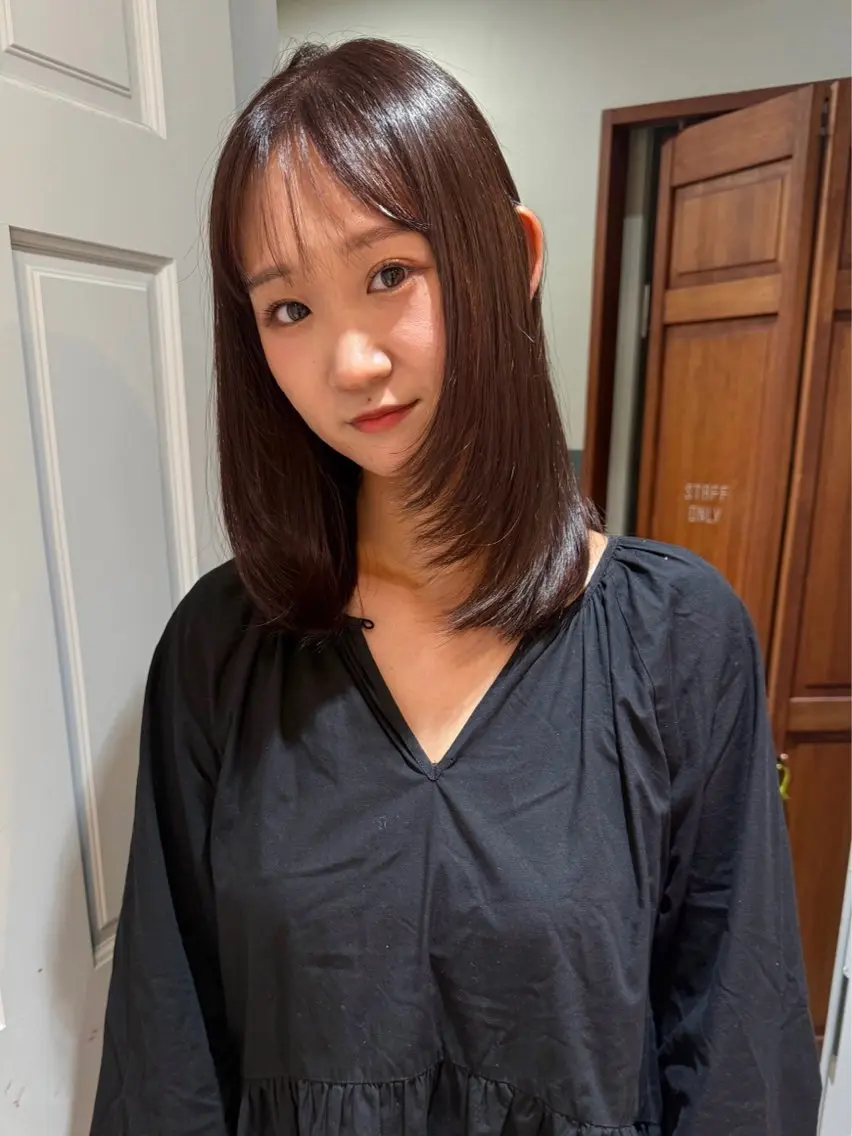 ミディアム カラー カット ヘアカラー トリートメント mai / linoah˚✧のヘアスタイル
