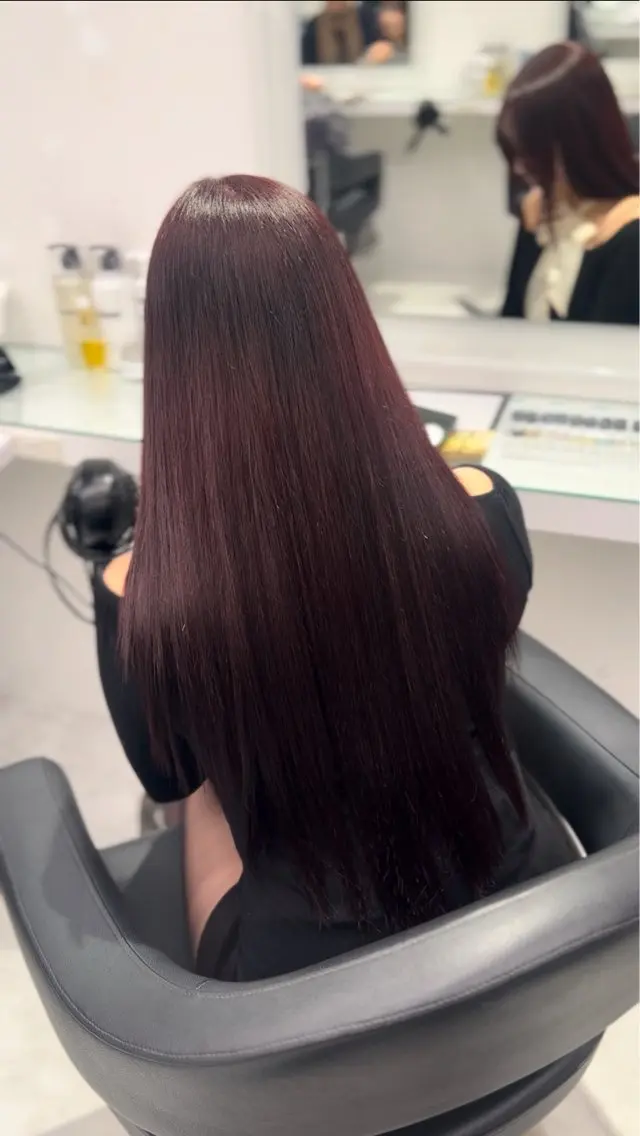 ロング カラー カット ヘアカラー トリートメント レイヤー×透明感カラ ー🕊AZUSAのヘアスタイル