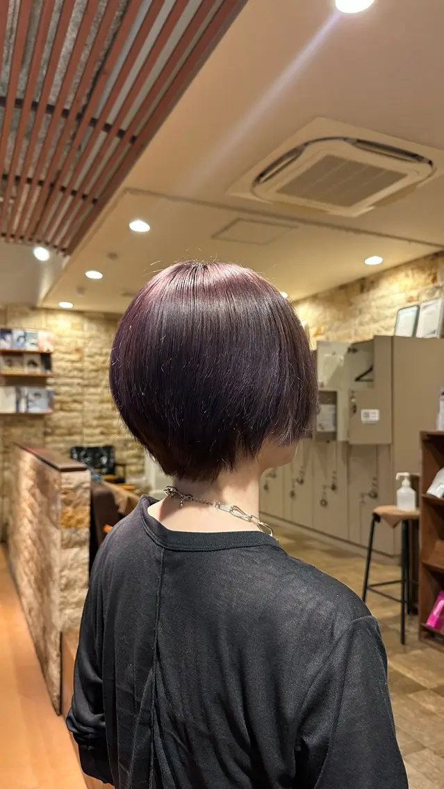 カラー ブリーチ ラベンダーカラー mashu/ブリーチ /ストレート/らなのヘアスタイル