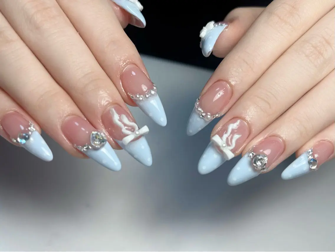 ネイル アートネイル フレンチネイル 韓国ネイル ワンホンネイル ハンドネイル ハンドケア 心斎橋Mione nail salonのネイルデザイン