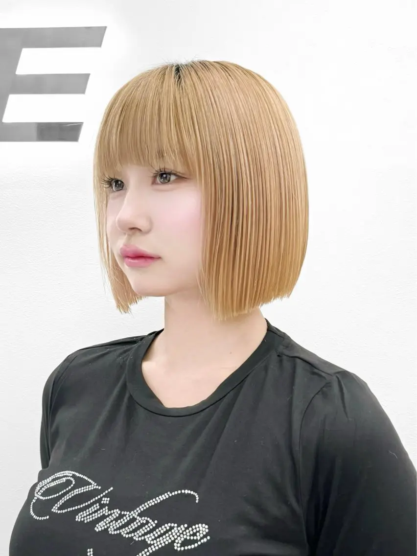 ショート カラー ヘアアレンジ カット トリートメント ヘアセット 縮毛矯正🤍 盛れるボブ/ひかりのヘアスタイル