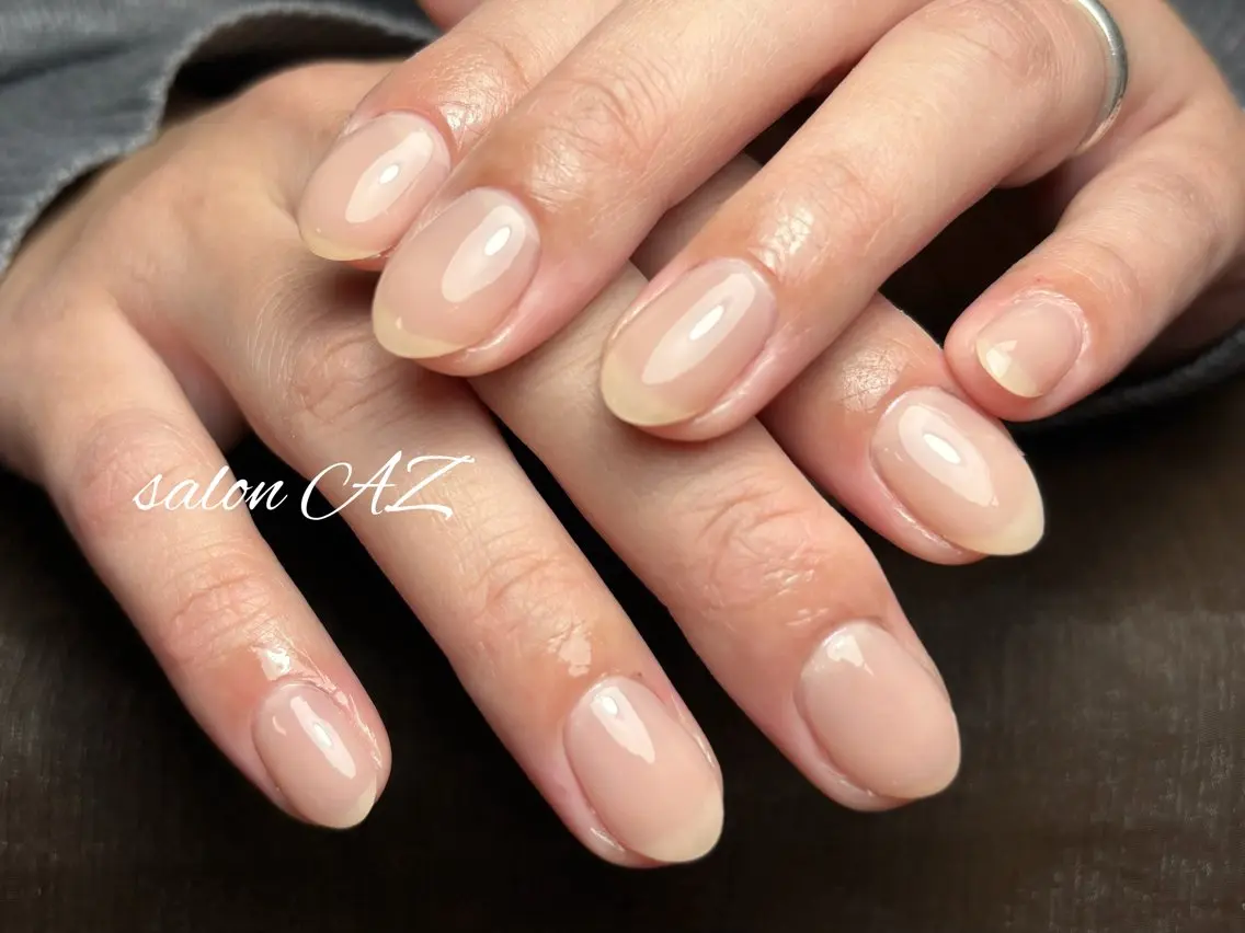 ネイル アートネイル 長さ出し フットネイル フレンチネイル ジェルネイル ハンドネイル salon AZのネイルデザイン