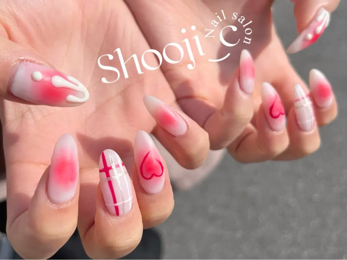 ネイル 持ち込み バレンタイン Shooji_c Nail salonのネイルデザイン
